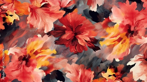 allover pattern digital design textile print floral Ai Generative © Lucky