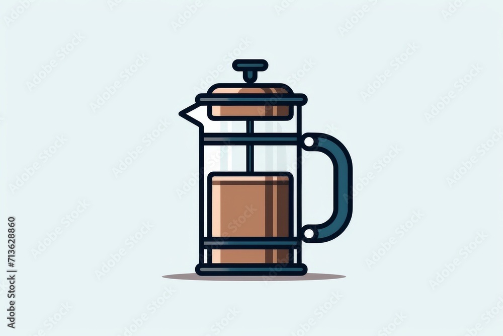 An inviting illustration of a coffee maker, its warm brown liquid reminiscent of a cozy lamp glowing in the morning light An inviting illustration of a coffee maker, its warm brown liquid reminiscent of a cozy lamp glowing in the morning light