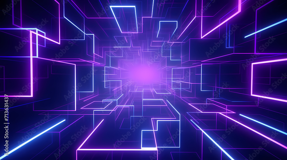 Abstract line art background, technological background