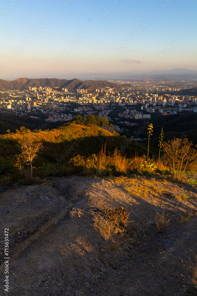 beautiful view of Valencia, Venezuela from the Casupo mountain