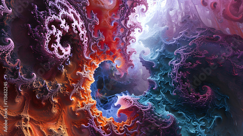 Vibrant hues dance amidst a vibrant reef, showcasing the beauty of nature's swirling masterpiece photo