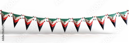 Isolated Image Uae Flag Buntings, Background Image, Background For Banner, HD