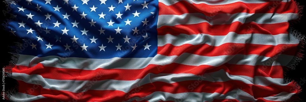 Obraz premium National Waving Flag United States, Background Image, Background For Banner, HD