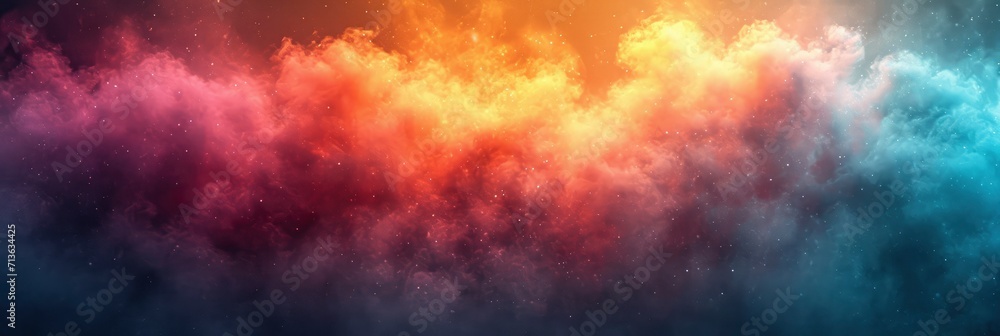 Orange Teal Green Pink Abstract Grainy Gradient, Background Image, Background For Banner, HD