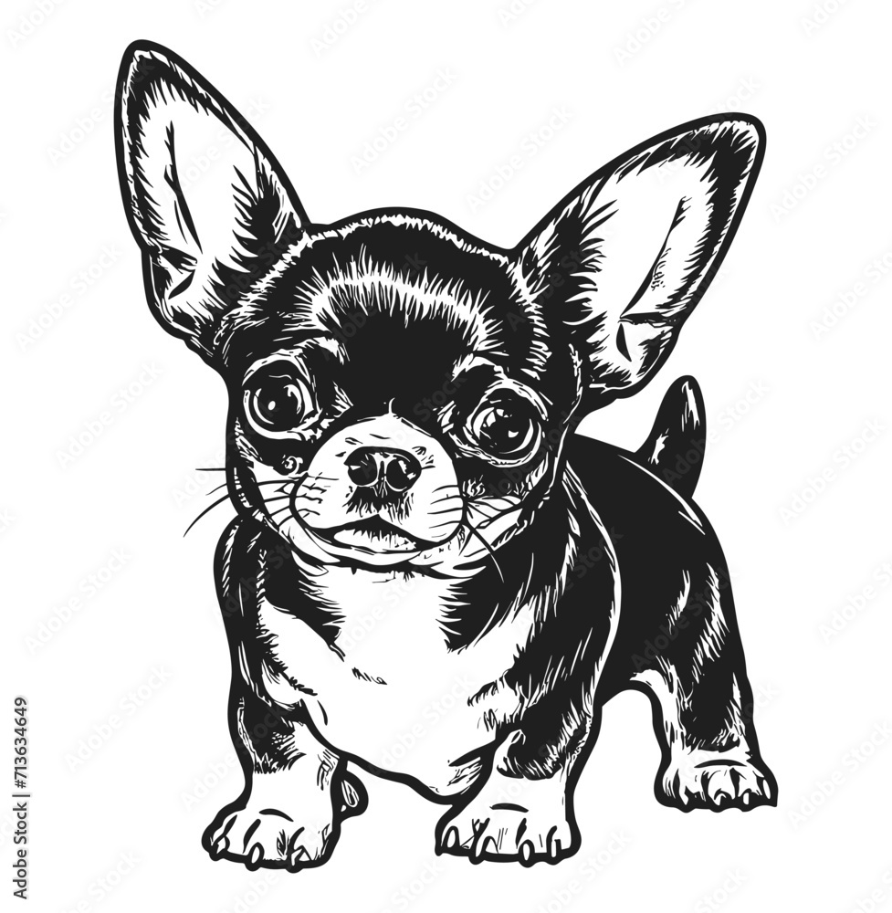 chihuahua dog breed vector illustration...