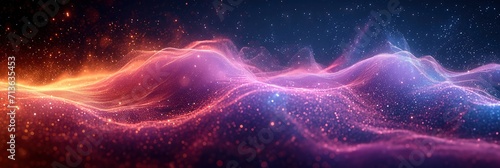 Pink Purple Glowing Grainy Gradient Abstract Wave, Background Image, Background For Banner, HD