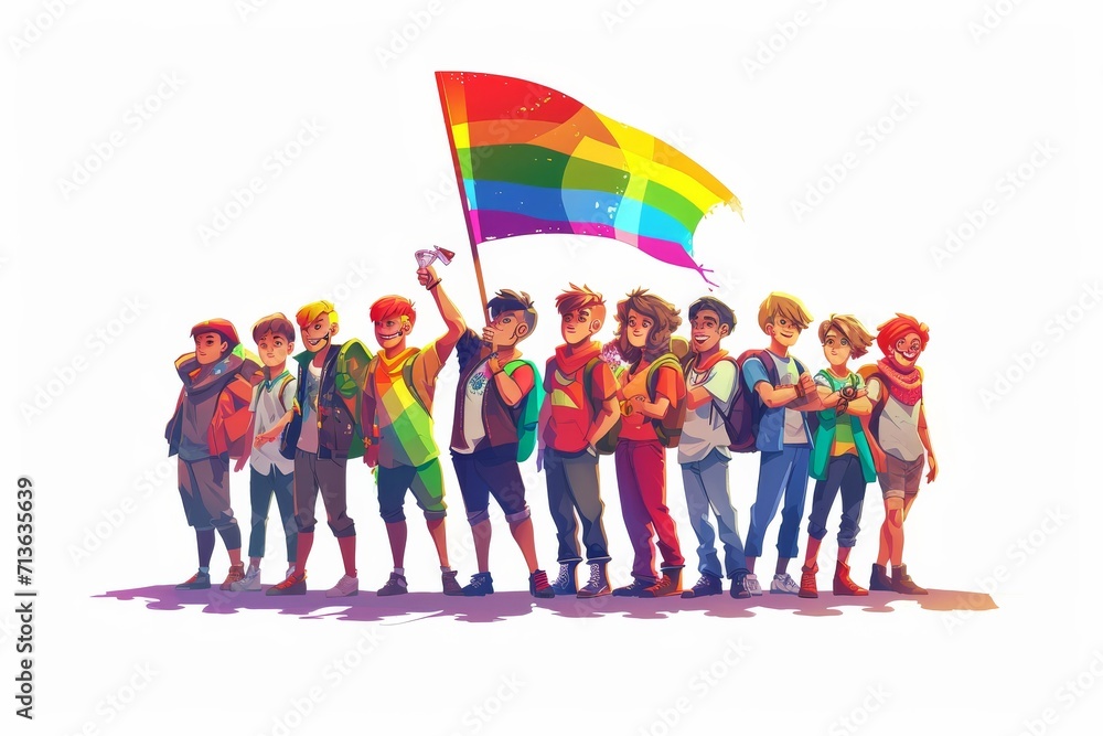 Obraz premium Navigating the Human Experience: Flags, LGBT Pride, Homosexuality, and the Tapestry of Diversity