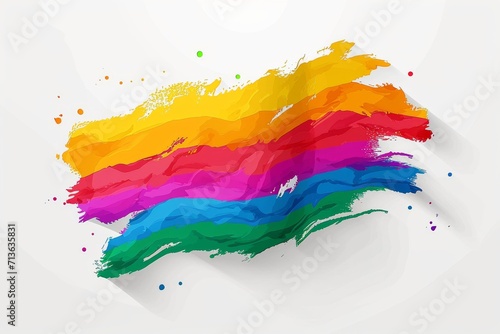 The pride flag, with its vibrant hues, is an iconic symbol that unifies the diverse spectrum of sexual orientations within the LGBT community photo
