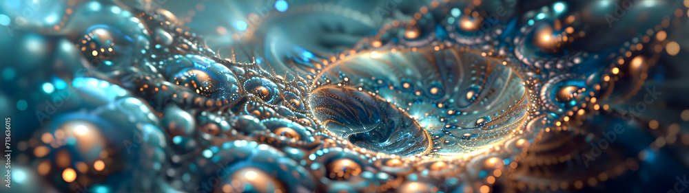 A mesmerizing swirl of turquoise and aqua hues dance in the light, creating a captivating abstract fractal art A mesmerizing swirl of turquoise and aqua hues dance in the light, creating a captivating abstract fractal art