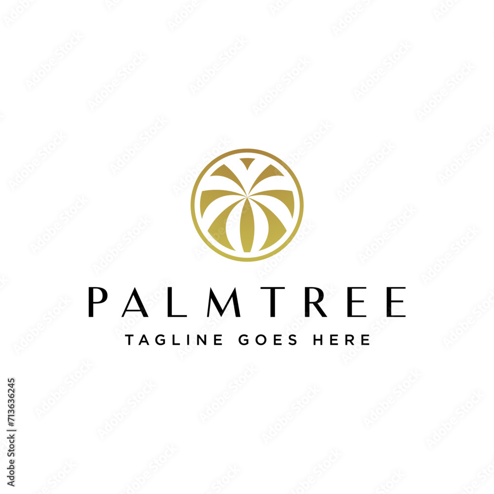 palm tree logo vector icon illustration palm tree logo vector icon illustration