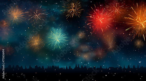 Fireworks background for celebration  holiday celebration concept