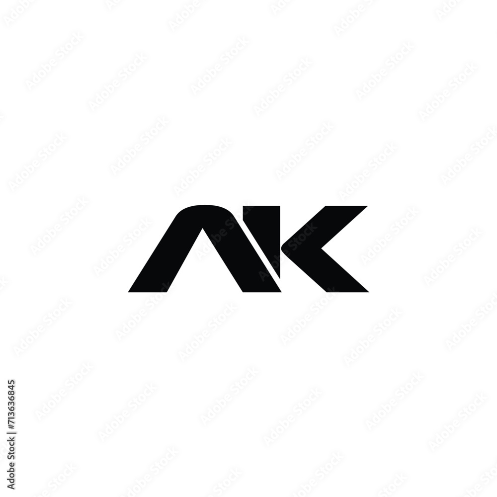 AK Letter Logo Design Template Vector. AK logo design template vector illustration. Modern letter AK logo design vector for business company AK Letter Logo Design Template Vector. AK logo design template vector illustration. Modern letter AK logo design vector for business company