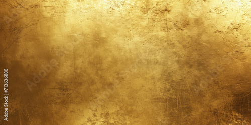 large, textured golden surface with a distressed and scratched finish, reflecting light unevenly across its patina.