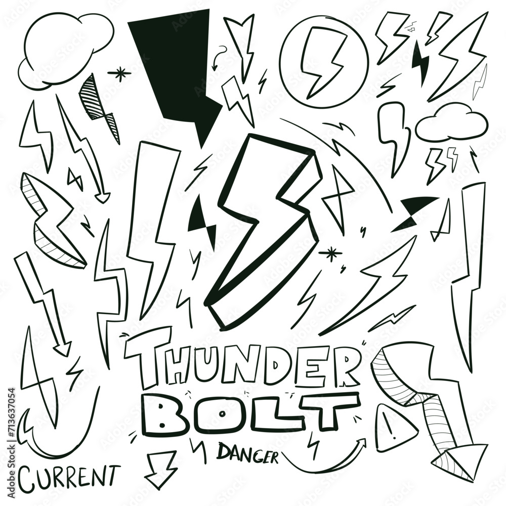 Hand Drawn Thunderbolt Scrabble Doodle Vector Hand drawn doodles icon Bolt Hand Drawn Thunderbolt Scrabble Doodle Vector Hand drawn doodles icon Bolt