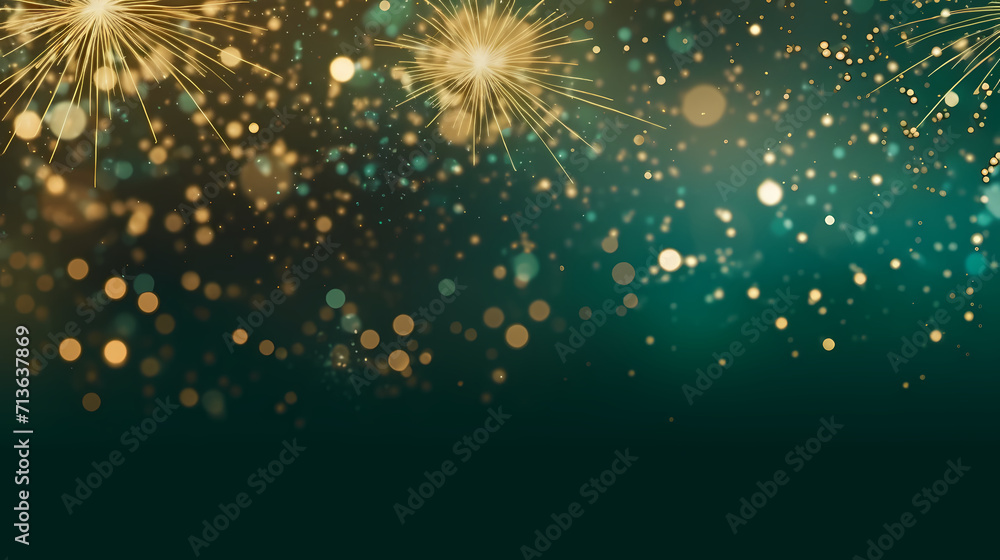 Fototapeta premium Fireworks background for celebration, holiday celebration concept