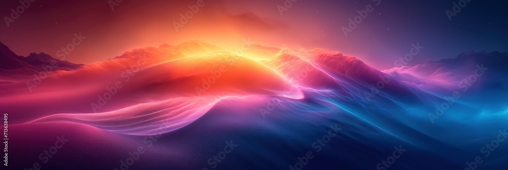 Vibrant Color Gradient On Black Background, Background Image, Background For Banner, HD