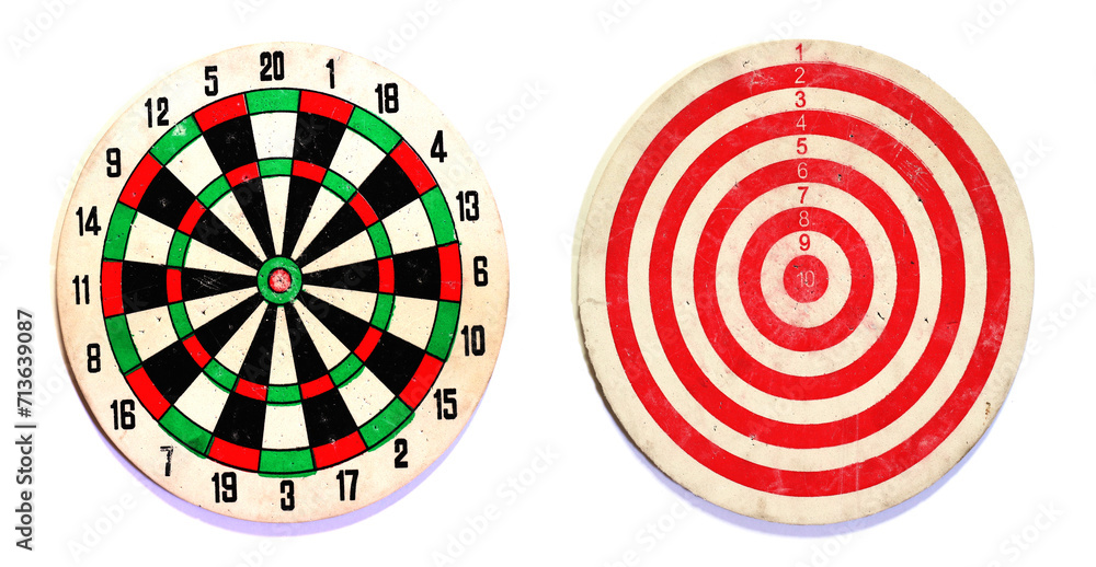 Darts on a white background Darts on a white background