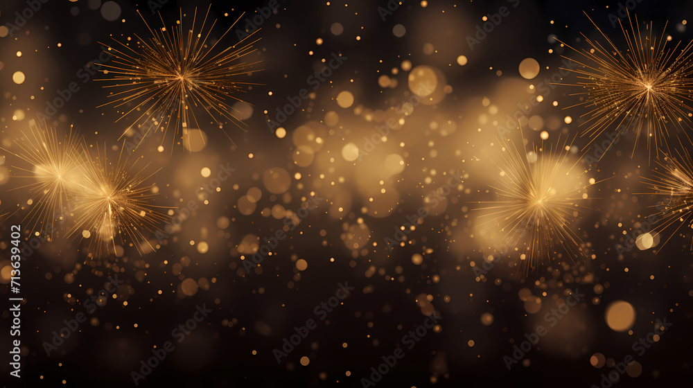 Beautiful creative holiday background with fireworks and sparkles Beautiful creative holiday background with fireworks and sparkles