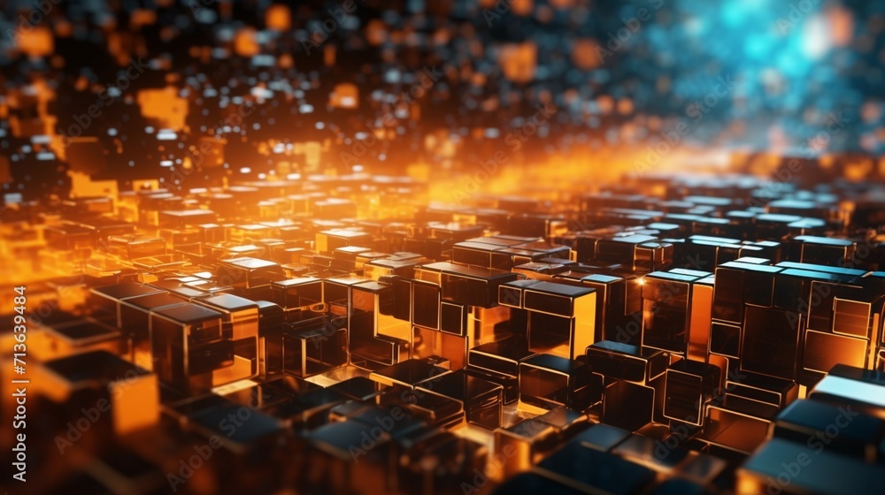 Obraz premium Abstract technology background Ai Generative