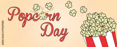 Drawn banner for Popcorn Day