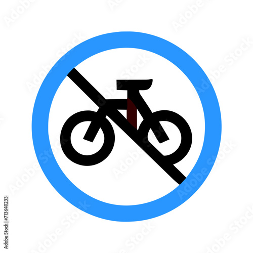bicycle not allow sign icon