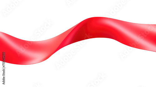 Red ribbon isolated on transparent background