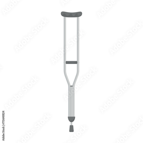 Adjustable crutch on white background