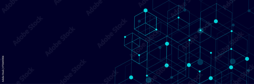 Fototapeta premium Vectors Abstract background with geometric shapes and hexagon pattern. Medical technology or science design. Vector illustration for medicine.