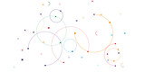 Vectors Plexus circles connection for global communication, science, big data visualization and technology background design