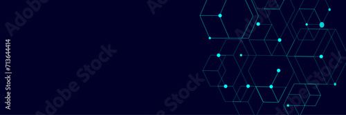 Vectors Abstract background with geometric shapes and hexagon pattern. Medical technology or science design. Vector illustration for medicine.