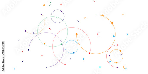 Vectors Plexus circles connection for global communication, science, big data visualization and technology background design