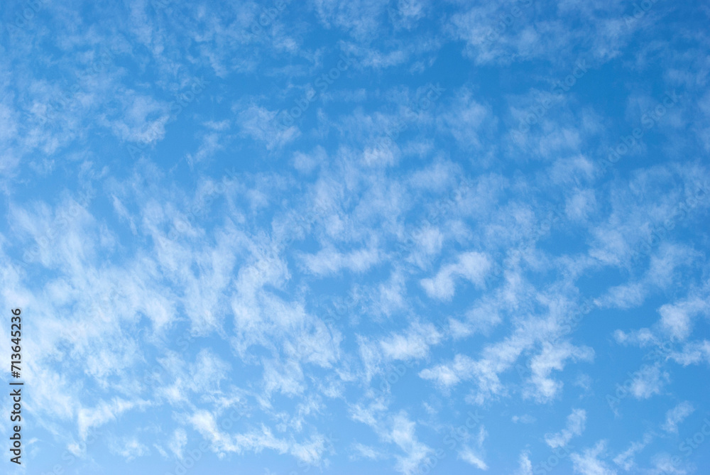 gentle air clouds in the blue sky