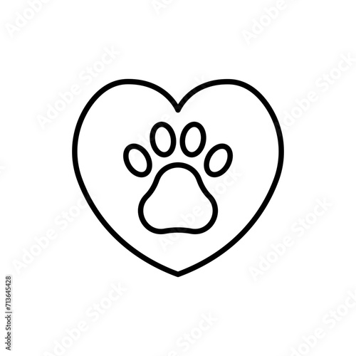 Pet love outline icons, minimalist vector illustration ,simple transparent graphic element .Isolated on white background