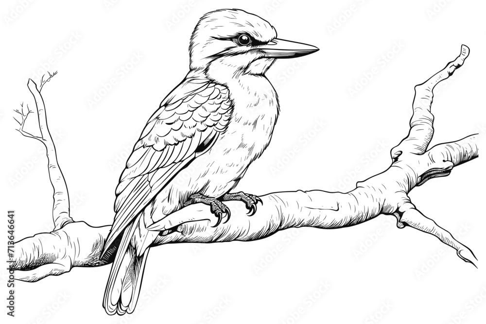 Obraz premium Vector art illustration Hummin bird Penguin narrow Falcon Swan Heron Woodpecker Seagull Blue Jay Cardinal Peacock Vulture Albatross Kiwi Kingfisher Canary Wren Magpie Osprey feather generative ai 