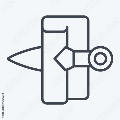 Icon Epistle. related to Ninja symbol. line style. simple design editable. simple illustration