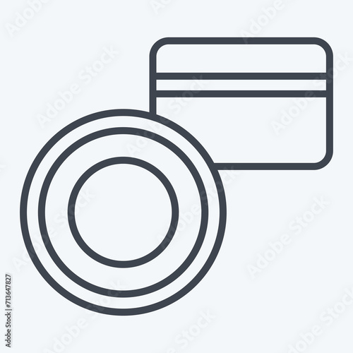 Icon Loose Powder. related to Cosmetic symbol. line style. simple design editable. simple illustration photo