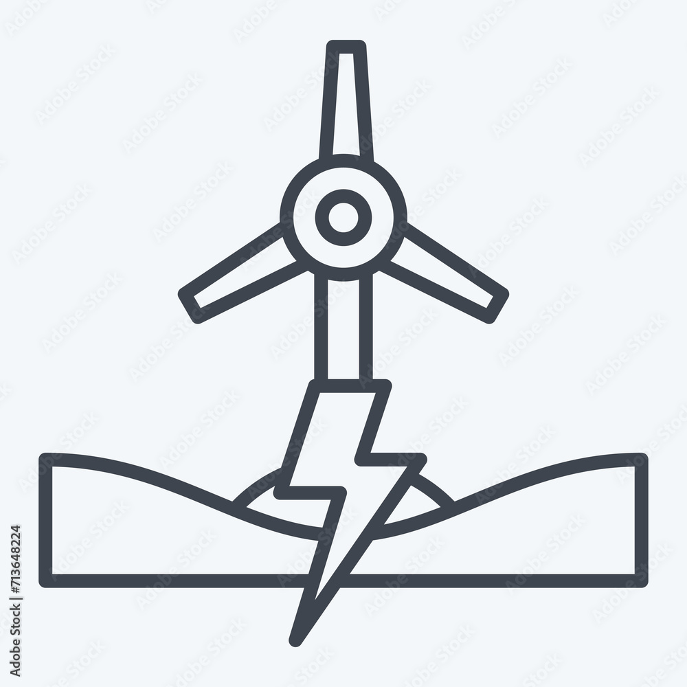 Icon Energy Ecosystem. related to Future Technology symbol. line style. simple design editable. simple illustration Icon Energy Ecosystem. related to Future Technology symbol. line style. simple design editable. simple illustration