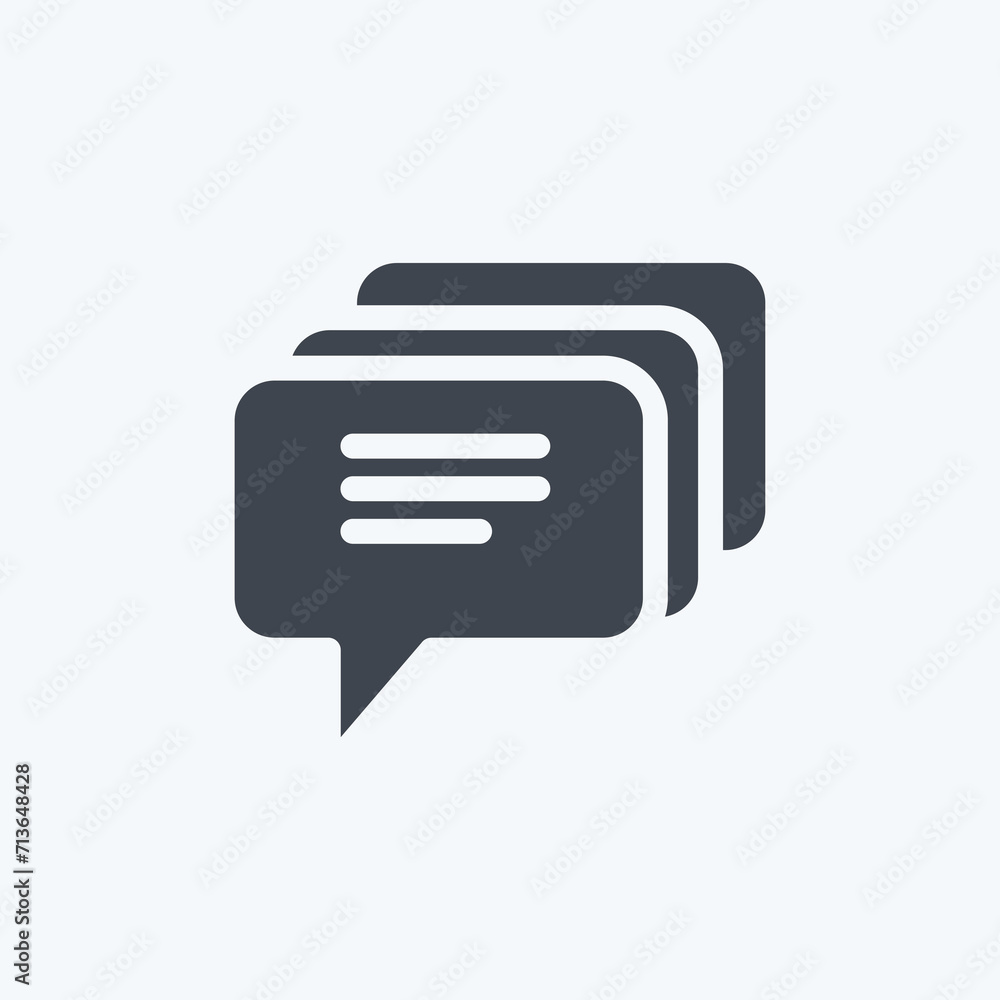 Icon Comments. suitable for Feedback symbol. Glyph Style. simple design editable. design template vector. simple symbol illustration Icon Comments. suitable for Feedback symbol. Glyph Style. simple design editable. design template vector. simple symbol illustration