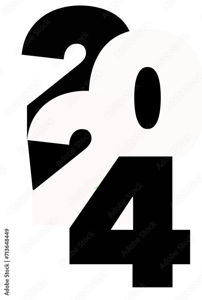 The number 2024 is seen in a graphic presentation. The number 2024 is seen in a graphic presentation.