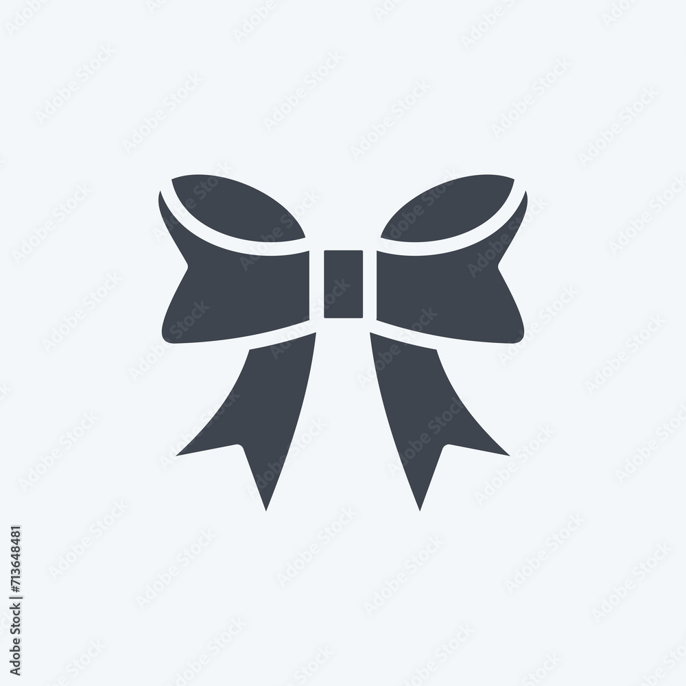 Icon Bowknot. suitable for Business symbol. glyph style. simple design editable. design template vector. simple symbol illustration Icon Bowknot. suitable for Business symbol. glyph style. simple design editable. design template vector. simple symbol illustration