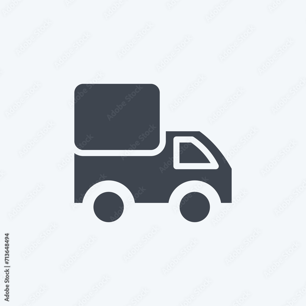 Icon Delivery. suitable for Business symbol. glyph style. simple design editable. design template vector. simple symbol illustration