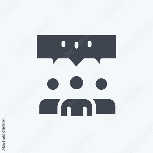 Icon Group Opinion. suitable for Feedback symbol. Glyph Style. simple design editable. design template vector. simple symbol illustration photo