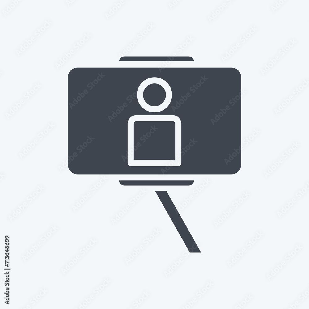 Icon Selfie. suitable for Art symbol. Glyph Style. simple design editable. design template vector. simple illustration Icon Selfie. suitable for Art symbol. Glyph Style. simple design editable. design template vector. simple illustration