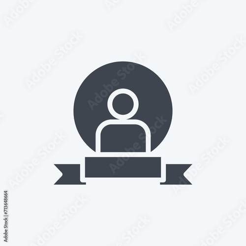 Icon Personal Brand. suitable for Art symbol. Glyph Style. simple design editable. design template vector. simple illustration