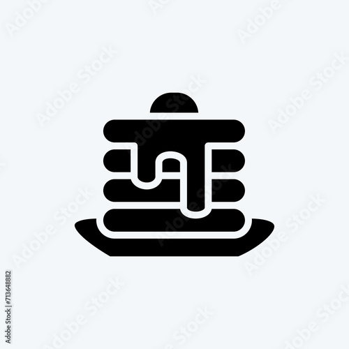 Icon Pancake. suitable for Bee Farm. Glyph Style. simple design editable. design template vector. simple illustration