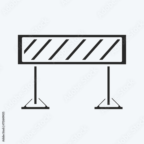 Icon Barrier. suitable for education symbol. glyph style. simple design editable. design template vector. simple illustration