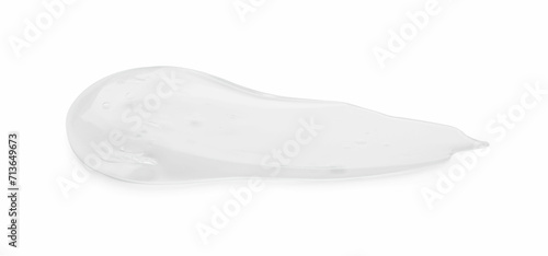 Sample of clear cosmetic gel isolated on white