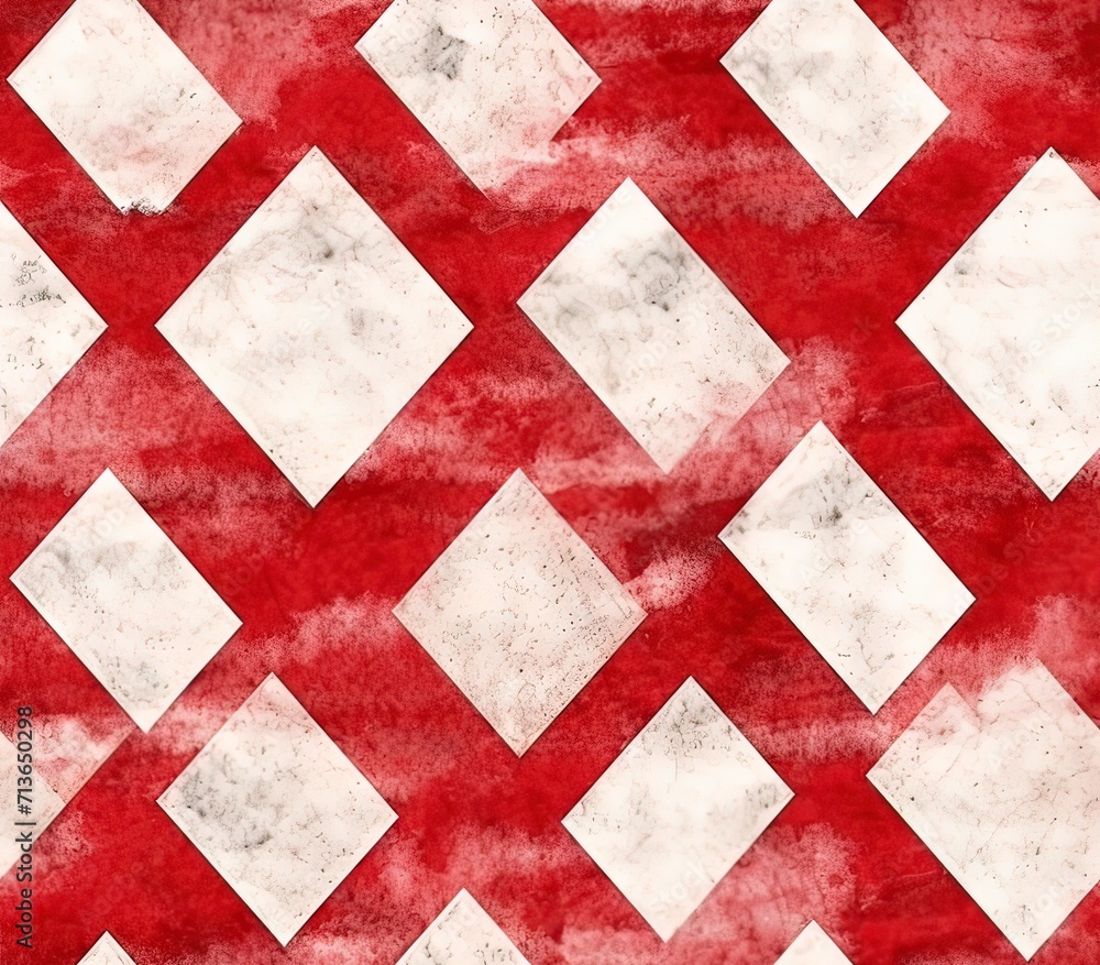 Fototapeta premium Red and White Acid Wash, Fabric Pattern, Seamless Pattern.