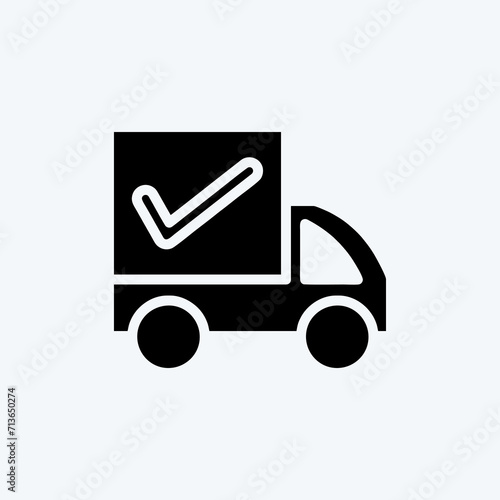 Icon Shipment. suitable for education symbol. glyph style. simple design editable. design template vector. simple illustration