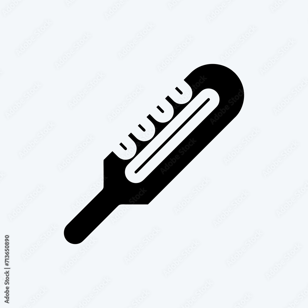 Icon Thermometer. suitable for Kids symbol. glyph style. simple design editable. design template vector. simple illustration Icon Thermometer. suitable for Kids symbol. glyph style. simple design editable. design template vector. simple illustration